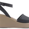 Crocs (WMNS) Sandale cu pană cu curele la gleznă Brooklyn „Black Beige” 209406-07H