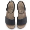 Crocs (WMNS) Sandale cu pană cu curele la gleznă Brooklyn „Black Beige” 209406-07H