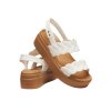 Crocs (WMNS) Sandale cu pană țesute Brooklyn „alb maro” 209977-0WV