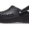 Crocs (WMNS) Sandale de saboți cu căptușire cu platformă Baya „Negru” 208708-001