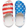 Crocs (WMNS) Sandale ușoare confortabile cu imprimare model SUA Albastru Roșu 205974-94S Crocs (WMNS) Sandale ușoare confortabile cu imprimare model SUA Albastru Roșu 205974-94S