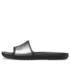 Crocs (WMNS) Sloane Shine Low Slide Flat Casual Black Silver Papuci „Black Silver” 206921-001 Crocs (WMNS) Sloane Shine Low Slide Flat Casual Black Silver Papuci „Black Silver” 206921-001