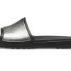Crocs (WMNS) Sloane Shine Low Slide Flat Casual Black Silver Papuci „Black Silver” 206921-001 Crocs (WMNS) Sloane Shine Low Slide Flat Casual Black Silver Papuci „Black Silver” 206921-001