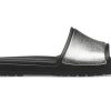 Crocs (WMNS) Sloane Shine Low Slide Flat Casual Black Silver Papuci „Black Silver” 206921-001 Crocs (WMNS) Sloane Shine Low Slide Flat Casual Black Silver Papuci „Black Silver” 206921-001