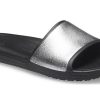 Crocs (WMNS) Sloane Shine Low Slide Flat Casual Black Silver Papuci „Black Silver” 206921-001 Crocs (WMNS) Sloane Shine Low Slide Flat Casual Black Silver Papuci „Black Silver” 206921-001