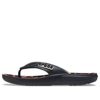 Flip-flops Crocs Classic animal, unisex, imprimeu leopard „Black Leopard” 207872-0CU