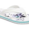 Flip-flops Crocs (WMNS) Crocband Flowers, alb 206101-1C8