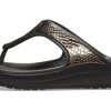 Flip-flops Crocs (WMNS) cu talpă groasă, cupru, negru 205604-0FG