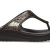 Flip-flops Crocs (WMNS) cu talpă groasă, cupru, negru 205604-0FG