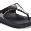 Flip-flops Crocs (WMNS) cu talpă groasă, cupru, negru 205604-0FG