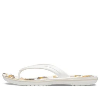 Șlapi Crocs Crocband imprimate „White Tan” 205943-94S