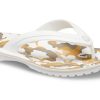 Șlapi Crocs Crocband imprimate „White Tan” 205943-94S