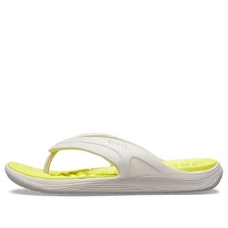Șlapi Crocs Reviva eleganti cu vârf rotund, „alb galben” 205545-1CC