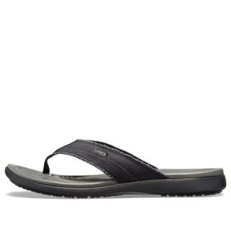 Șlapi Crocs Santa Cruz Canvas „Black Slate Grey” 205612-0DD