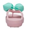 Șlapi Crocs (WMNS) Classic Platform Bow „Pink Teal” 210182-606