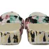 Pantof Crocs Classic Pattern Multicolor Splicing Unisex „Negru Roz Verde” 206479-928