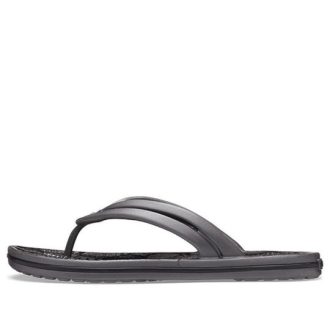 Pantof Flip-flops Crocs (WMNS) cu imprimeu leopard, negru 206490-02W