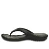 Pantofi Crocs Soft Sole Cozy Flip-flops Unisex Negru Gri 10024-05M