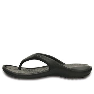 Pantofi Crocs Soft Sole Cozy Flip-flops Unisex Negru Gri 10024-05M