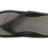 Pantofi Crocs Soft Sole Cozy Flip-flops Unisex Negru Gri 10024-05M