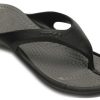 Pantofi Crocs Soft Sole Cozy Flip-flops Unisex Negru Gri 10024-05M