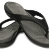 Pantofi Crocs Soft Sole Cozy Flip-flops Unisex Negru Gri 10024-05M