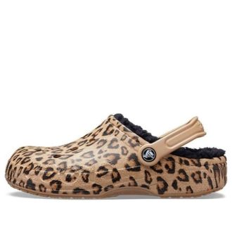 Papuci Crocs Baya Lined Clog Leopard Print 205975-98R