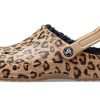 Papuci Crocs Baya Lined Clog Leopard Print 205975-98R