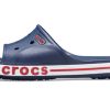 Papuci Crocs Bayaband Clog Albastru Alb Roșu Unisex 205392-4CC