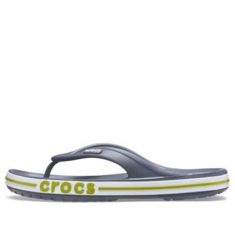 Papuci Crocs Bayaband Flip anti-alunecare, rezistenți la uzură, gri verde, „Grey Green” 205393-0A3