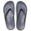 Papuci Crocs Bayaband Flip anti-alunecare, rezistenți la uzură, gri verde, „Grey Green” 205393-0A3