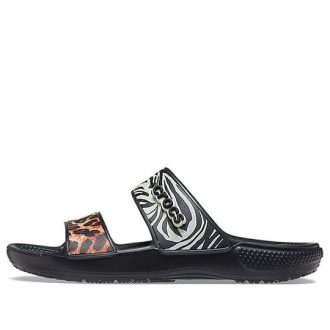 Papuci Crocs Classic Clog Cosy unisex negri multicolori „negri” 207847-0C4