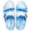 Papuci Crocs Classic Clog Marble Beach unisex, alb, albastru, „alb albastru” 207701-1FK Papuci Crocs Classic Clog Marble Beach unisex, alb, albastru, „alb albastru” 207701-1FK
