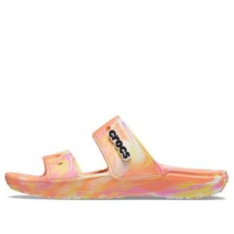Papuci Crocs Classic Clog Marble Beach unisex, roșu, multicolor, „Roșu” 207701-83F
