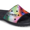 Papuci crocs colorați casual unisex multicolori negri 207557-0C4