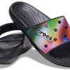 Papuci crocs colorați casual unisex multicolori negri 207557-0C4