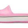Papuci Crocs Crocband Platform Slide cu talpă groasă roz 205631-6QF