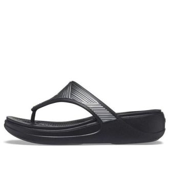 Papuci Crocs (WMNS) Monterey Metallic Elegant Black 206850-001