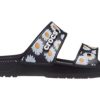 Papuci sport Crocs Daisy, ușori, rezistenți la uzură, unisex, negru, alb 207284-0ZI