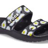 Papuci sport Crocs Daisy, ușori, rezistenți la uzură, unisex, negru, alb 207284-0ZI