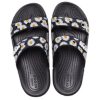 Papuci sport Crocs Daisy, ușori, rezistenți la uzură, unisex, negru, alb 207284-0ZI