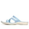 Papuci sport Crocs (WMNS) cu toc plat, albastru 203998-4JQ