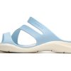 Papuci sport Crocs (WMNS) cu toc plat, albastru 203998-4JQ