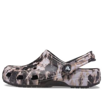 Saboți Crocs Classic Bleach Dye „Black White” 207326-001
