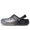 Saboți Crocs Classic cu sclipici „Black Silver” 205842-067