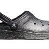 Saboți Crocs Classic cu sclipici „Black Silver” 205842-067