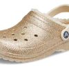 Saboți Crocs Classic cu sclipici „Gold” 504271