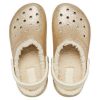 Saboți Crocs Classic cu sclipici „Gold White” 205842-93S