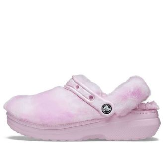 Saboți Crocs Classic Fur Sure Ballerina „Pink White” 207303-6SU