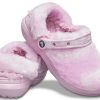 Saboți Crocs Classic Fur Sure Ballerina „Pink White” 207303-6SU